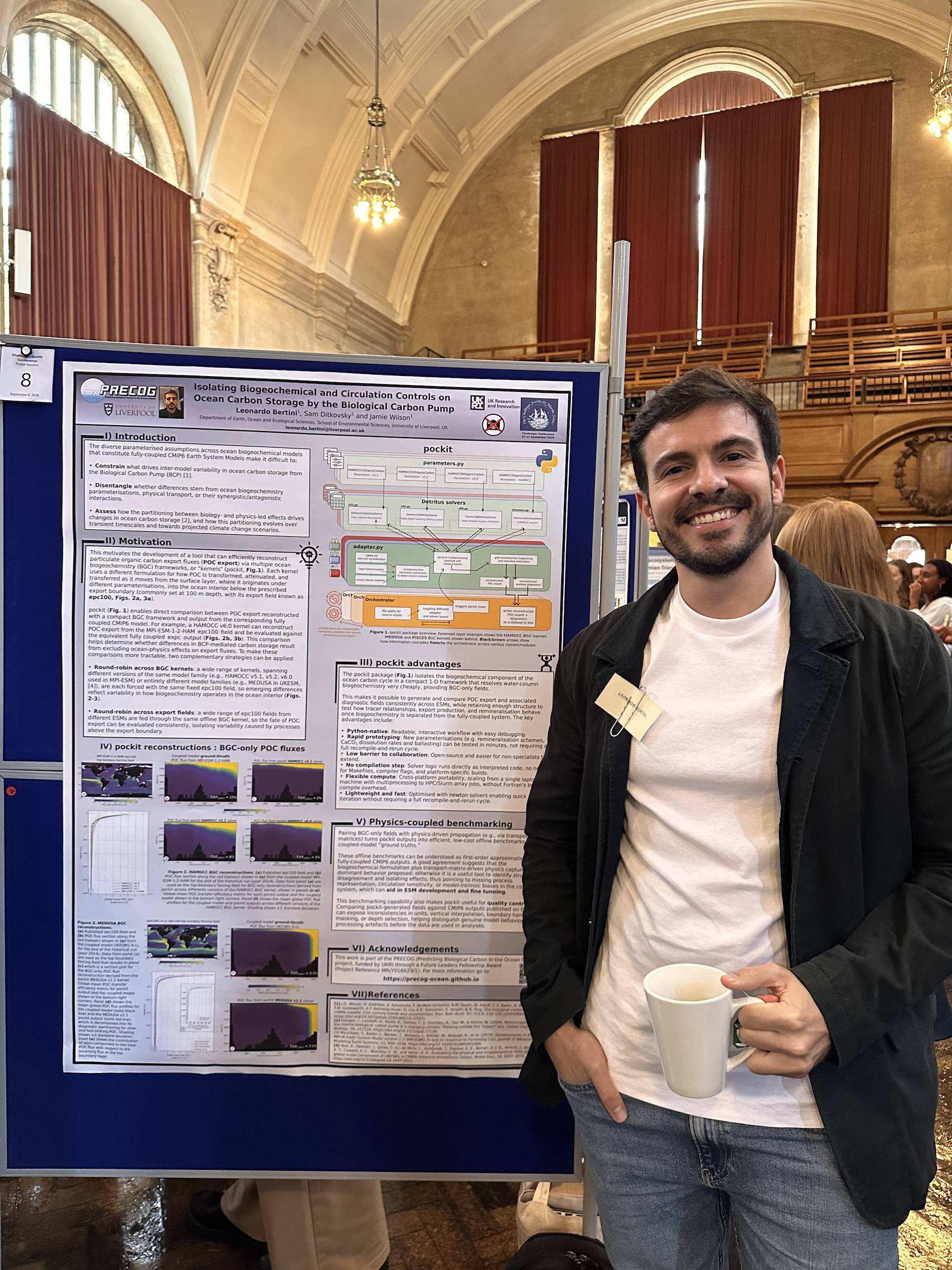 Leo Bertini with his poster