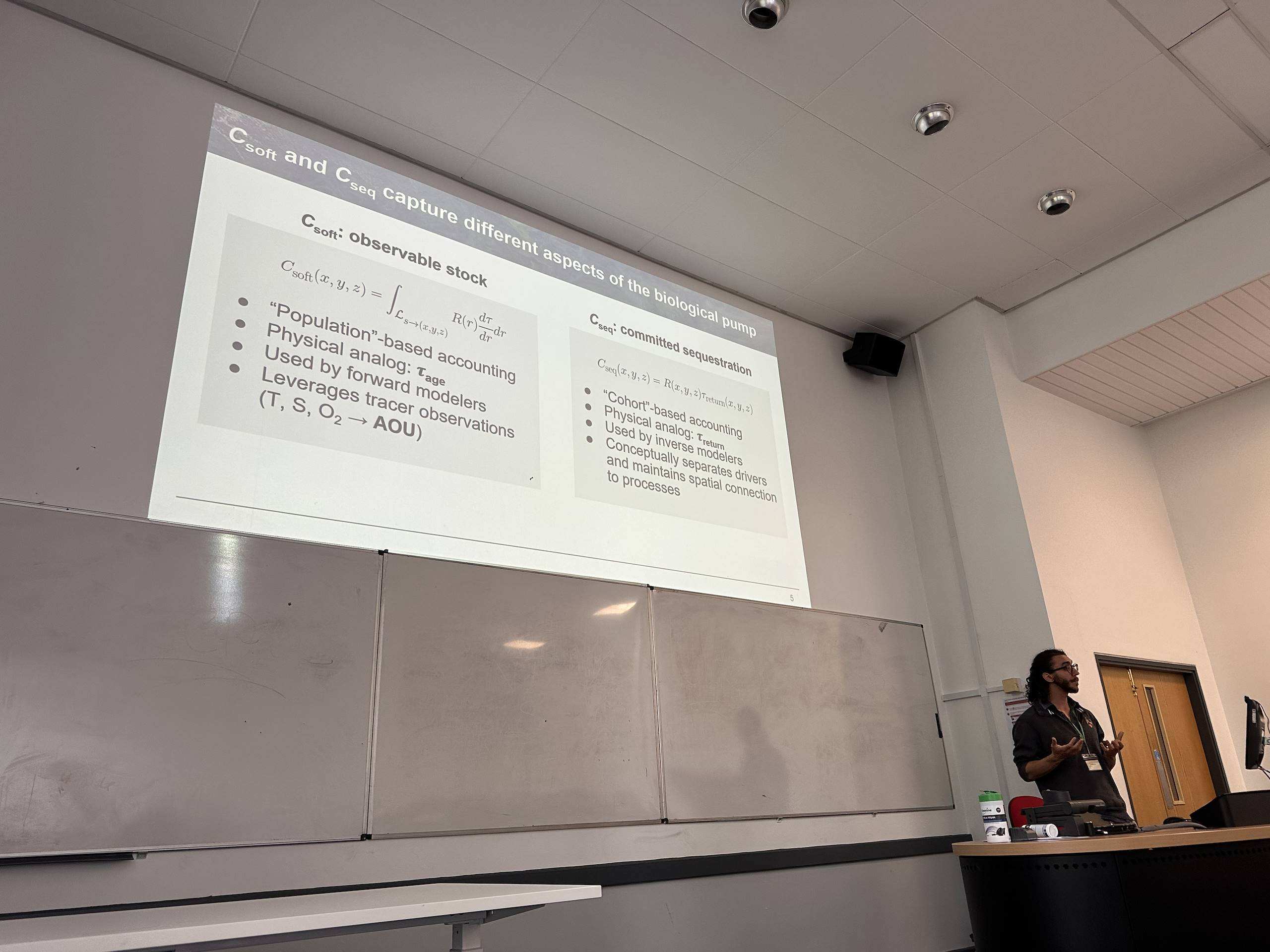 Sam delivering his presentation